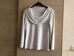 Top met lange mouwen en watervalkraag 36/S, Wit, Ophalen of Verzenden, Zo goed als nieuw, Lange mouw