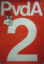 PvdA 2 kleurrijke seventies poster, Verzamelen, Ophalen, A1 t/m A3, Overige onderwerpen, Rechthoekig Staand