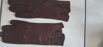 Leren Dames handschoenen nieuw donkerbruin ong mt 7,5 beschikbaar voor biedingen