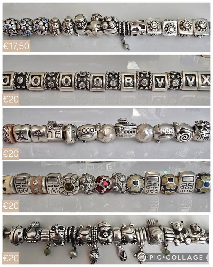 Schitterende originele zilveren Pandora bedels, Sieraden, Tassen en Uiterlijk, Bedels, Zo goed als nieuw, Pandora, Zilver, Ophalen of Verzenden
