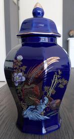 Vaas met deksel, Huis en Inrichting, Woonaccessoires | Vazen, Overige kleuren, Verzenden, Aardewerk of Porselein, Zo goed als nieuw