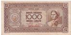 Joegoslavië, 1000 Dinar, 1946, XF, Postzegels en Munten, Bankbiljetten | Europa | Niet-Eurobiljetten, Los biljet, Verzenden, Joegoslavië