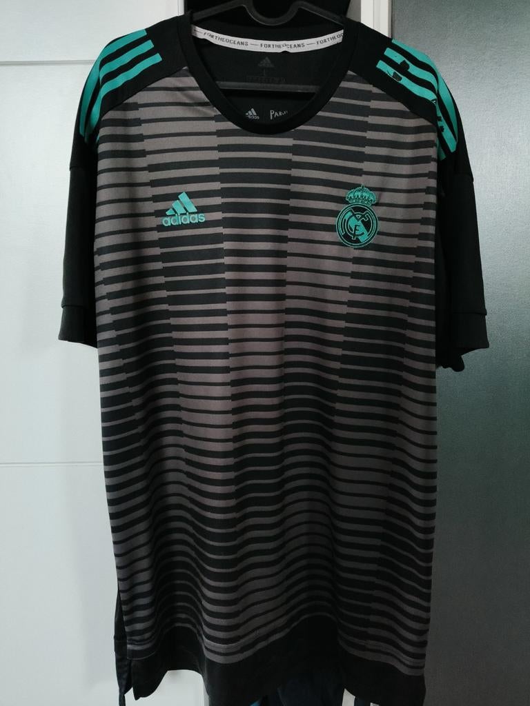 (L) Adidas Real Madrid 2017 Voetbalshirt Pre Match Parley, Maat L, Ophalen of Verzenden, Gebruikt, Shirt