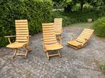 Tuinstoelen hout organisch design (verstelbaar), Ophalen, Hout, Verstelbaar