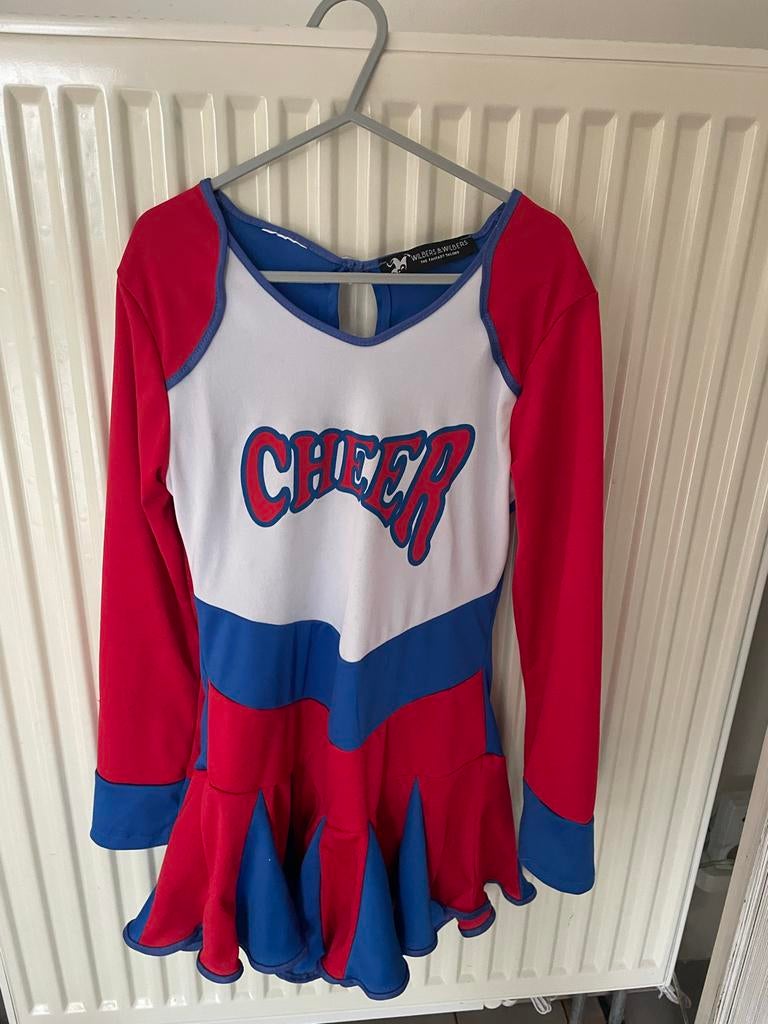Cheerleader pak maat 140, Carnaval, Ophalen of Verzenden, Zo goed als nieuw, Kleding