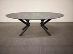 Ovale eettafel HPL steen / marmer 200x100, Huis en Inrichting, Tafels | Eettafels, 100 tot 150 cm, 200 cm of meer, Ophalen of Verzenden