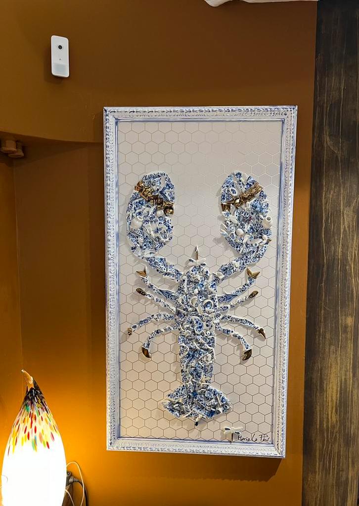 Prachtig nieuw schilderij “Kreeft” Maria la Pan, Antiek en Kunst, Kunst | Schilderijen | Modern, Ophalen