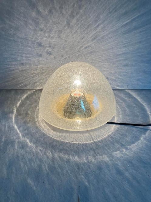 Vintage bubbel glazen plafondlamp van Hoffmeister leuchte, Huis en Inrichting, Lampen | Plafondlampen, Glas, Ophalen of Verzenden