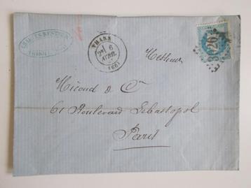 Frankrijk, Vouwbrief Uit Thann Naar Parijs 1869. beschikbaar voor biedingen