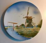 Oud wandbord Nederlands landschap. Kleur, Ophalen of Verzenden