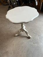 Ovaal wit tafeltje, Minder dan 55 cm, Gebruikt, Ovaal, Hout