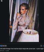 Gucci pak - Tom Ford, Vintage Nude Silk Corset Suit, origin., Gucci, Kostuum of Pak, Zo goed als nieuw, Maat 36 (S)