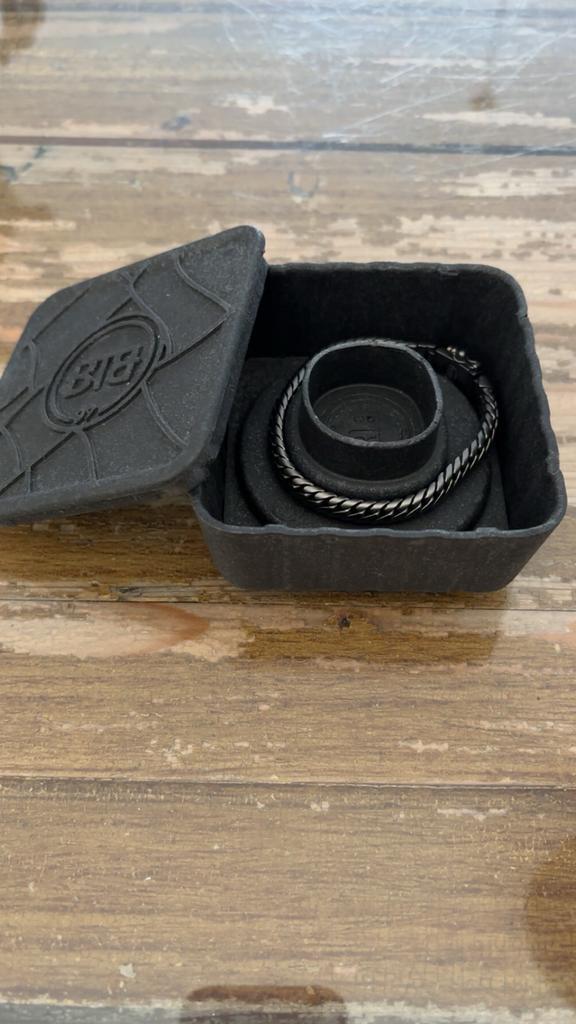 Buddha to Buddha Ben XS Zwart Zilver Armband, Sieraden, Tassen en Uiterlijk, Armbanden, Zo goed als nieuw, Zilver, Zwart, Ophalen of Verzenden