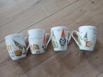 Nieuw  set van 4 Rien Poortvliet Kabouter David mokken., Huis en Inrichting, Keuken | Servies, Ophalen of Verzenden, Nieuw, Overige stijlen