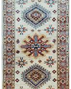 Handmade oosters tapijt loper Kazak afghanistan wol 81x216cm, Huis en Inrichting, Crème, Kazak Afghan medallions crème lichte kleuren