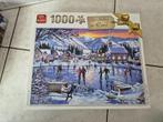 puzzel ice skating on the pond - king - 1000 stukjes, Hobby en Vrije tijd, Denksport en Puzzels, Ophalen of Verzenden, 500 t/m 1500 stukjes