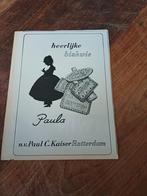 Advertentie van Paula Paul C. Kaiser Rotterdam  biskwie 1949, Verzamelen, Ophalen of Verzenden, Zo goed als nieuw, Overige typen