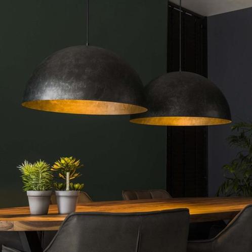 Industriële hanglamp zwart - Incl. Led lamp 80cm, Huis en Inrichting, Lampen | Hanglampen, Zo goed als nieuw, 75 cm of meer, Metaal