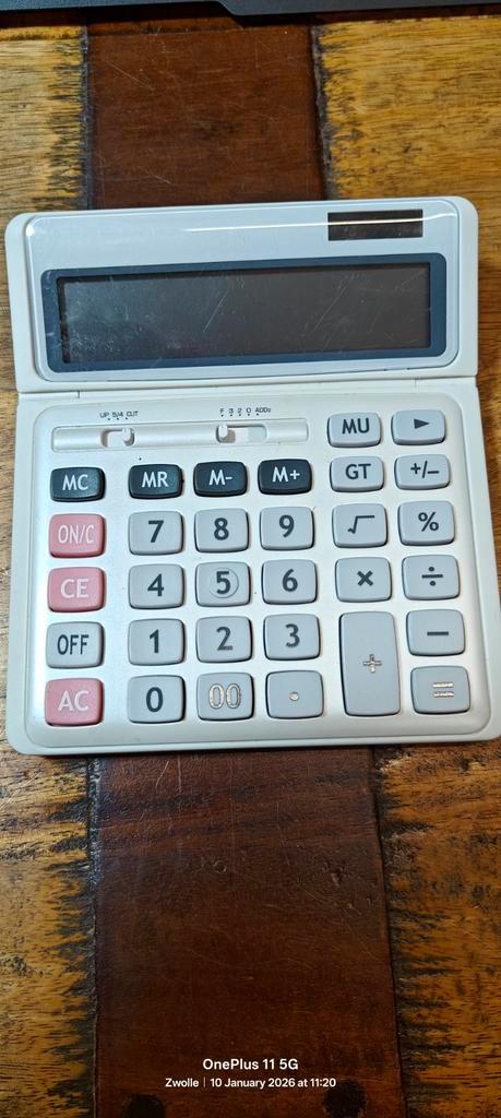 Witte Rekenmachine Calculator, Verzamelen, Elektronische Apparatuur, Computers en Rekenmachines, Ophalen of Verzenden