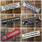 Toen pissen plassen werd gezeik begonnen metalen reclamebord, Info@deconoord.nl, Nieuw, Ophalen of Verzenden, Deco noord