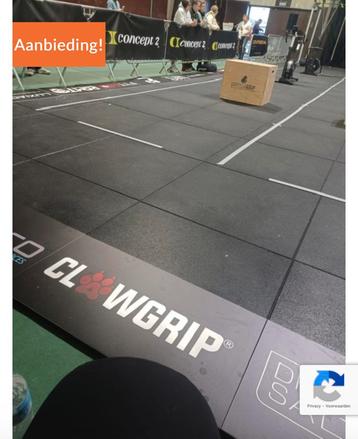 FIT PFO 100x100x2 rubber sportvloer 2dagen gebruikt beschikbaar voor biedingen