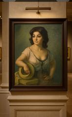 Portret van een Dame After Amadeo Freixas Vivo op masoniet, Verzenden