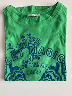 Leuk groen t shirt met blauwe opdruk maat M, Ophalen of Verzenden, Zo goed als nieuw, Groen, Korte mouw