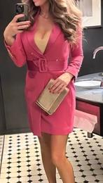 Blikvanger. Fuchsia, Pink JoshV, Josh V jurk, blazerdress S, Nieuw, Ophalen of Verzenden, Roze, Maat 36 (S)
