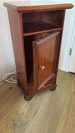 antiek Frans nachtkastje grenen/ mahonie eind 19e eeuw, Ophalen, Gebruikt, Minder dan 45 cm, 55 tot 70 cm