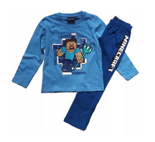 Minecraft Pyjama katoen - Maat 116 - 128 - 152, Kinderen en Baby's, Kinderkleding | Maat 128, Nieuw, Jongen, Nacht- of Onderkleding