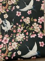 Rol Behang met Bloemen en Vogels, Ophalen of Verzenden, Roze