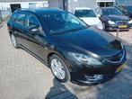 Mazda 6 1.8 Sportbreak BJ2008 NIEUWE APK, TREKHAAK, Voorwielaandrijving, 65 €/maand, Stof, Zwart