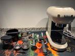 Smeg espressomachine ecru + Graef elektrische bonen malen, Witgoed en Apparatuur, Koffiezetapparaten, 2 tot 4 kopjes, Ophalen of Verzenden