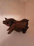 Mooi houten varken 13 breed en 9 hoog, Antiek en Kunst, Kunst | Beelden en Houtsnijwerken, Ophalen of Verzenden