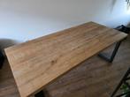 Stijlvolle 6-persoons mango houten eettafel., Ophalen, Zo goed als nieuw
