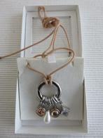 Ti sento zilveren kettinghanger aan koord, Sieraden, Tassen en Uiterlijk, Kettinghangers, Verzenden, Nieuw, Met edelsteen, Zilver