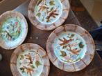 4 antieke majolica bordjes, Antiek en Kunst, Ophalen of Verzenden