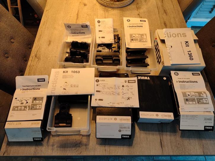 thule kitset 5144,5129,5197, 6011, 5100,3033,5155, 5146, Auto diversen, Dakdragers, Gebruikt, Ophalen of Verzenden