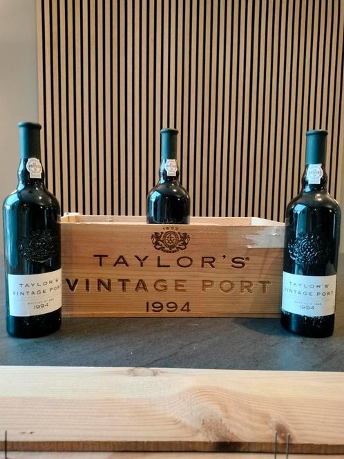 3 flessen Taylor's vintage port uit het topjaar 1994!!, Verzamelen, Wijnen, Zo goed als nieuw, Port, Ophalen of Verzenden