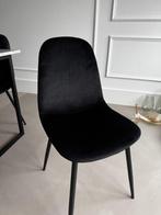 8 suede stoelen | zwart, Ophalen, Gebruikt, Zwart, Stof