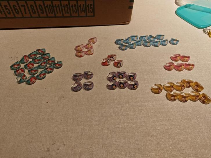 Set Prinsessen Kinder Ringen – Nieuw!, Sieraden, Tassen en Uiterlijk, Ringen, Nieuw, Dame, Overige kleuren, Ophalen