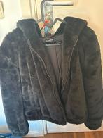 (Nep) bont jas, Zwart, Ophalen of Verzenden, Zo goed als nieuw, Maat 36 (S)