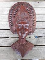 Bali Groot Masker van een Vorstin, verfijnd Houtsnijwerk, Antiek en Kunst, Ophalen of Verzenden