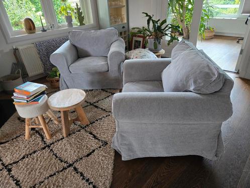 3x IKEA Ektorp Fauteuil Grijs/Wit, Huis en Inrichting, Fauteuils, Gebruikt, Stof, 75 tot 100 cm, 75 tot 100 cm, Ophalen