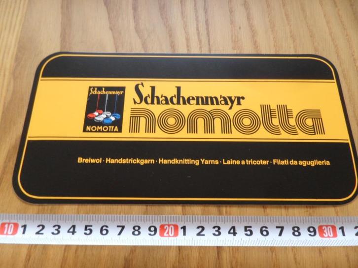 sticker Schachenmayr  NOMOTTA  Breiwol   deursticker, Verzamelen, Stickers, Zo goed als nieuw, Bedrijf of Vereniging, Ophalen