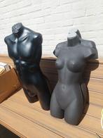 Etalagepop / paspop / torso man en vrouw 3d en plat, Ophalen, Zo goed als nieuw, Paspop