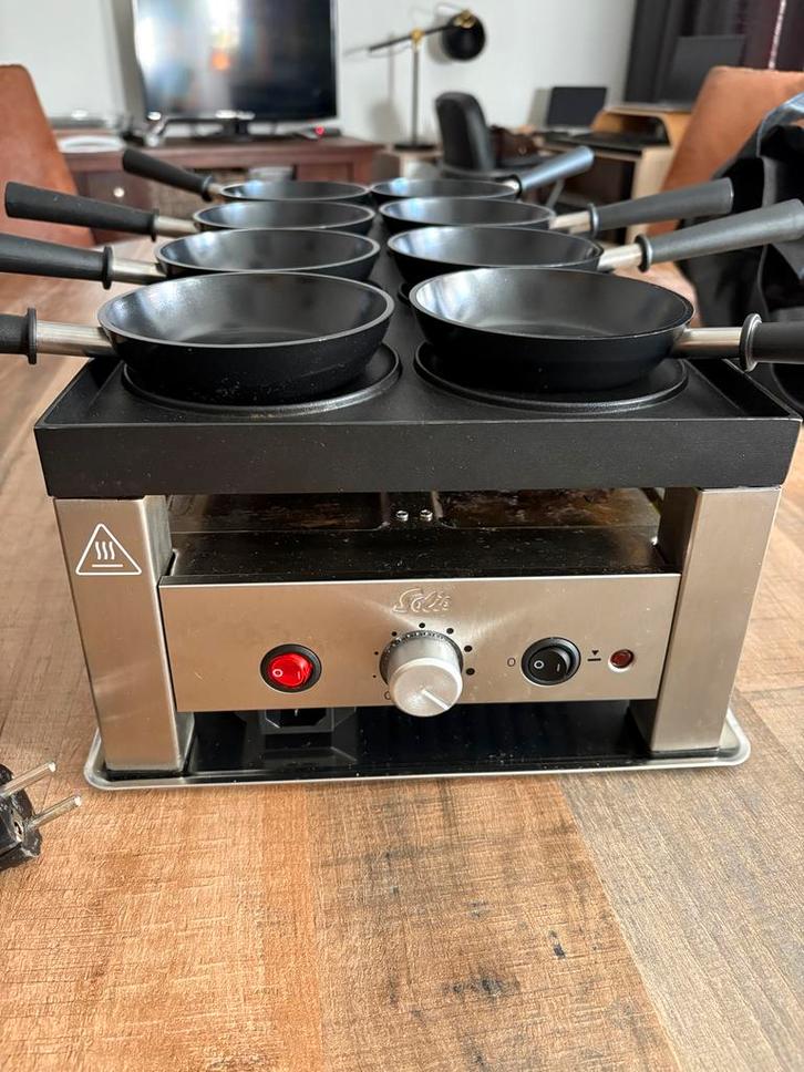 Solis 5 in 1 tafelgrill gourmetset, Witgoed en Apparatuur, Grillplaten, Gebruikt, Tafelgrill, Ophalen of Verzenden