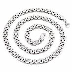8,5mm Heren Platte Stalen Koningsketting - Zilverkleurig RVS, Overige materialen, Birgitta-Gracht 33, 6465 EL Kerkrade, Nederland