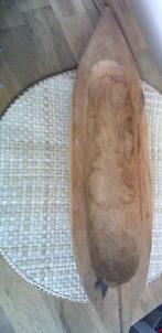 Robuuste houten kano fruitschaal decoratie schaal etc, Ophalen of Verzenden, Gebruikt