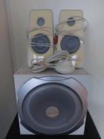 PC Speakers met Subwoofer - Wit, Audio, Tv en Foto, Luidsprekers, Ophalen, Gebruikt, Front, Rear of Stereo speakers, Overige merken